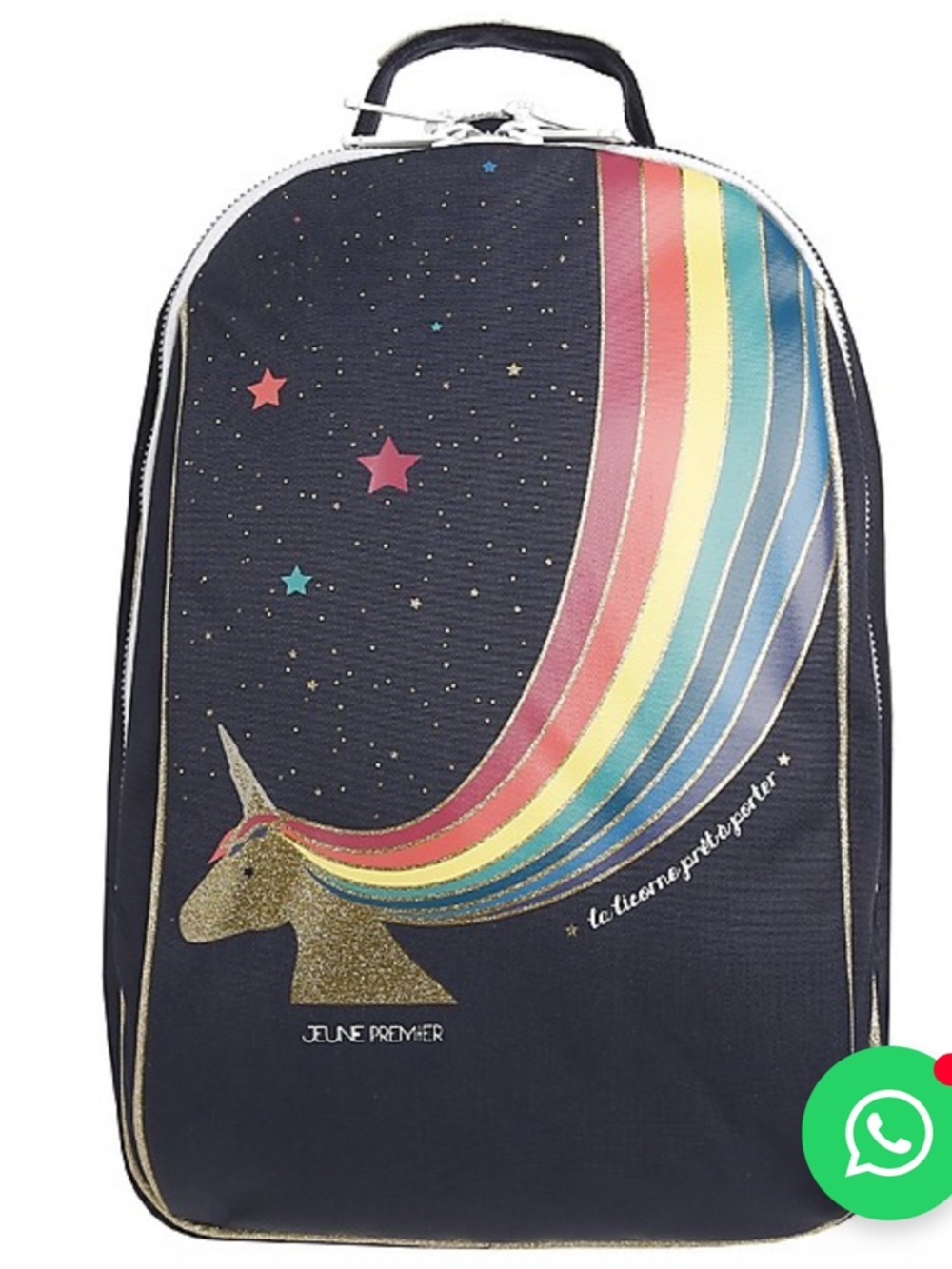 Premier Kids Navy Unicorn Rainbow Backpack